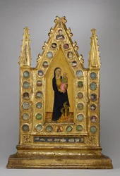 Tabernacle reliquaire avec la Vierge et l